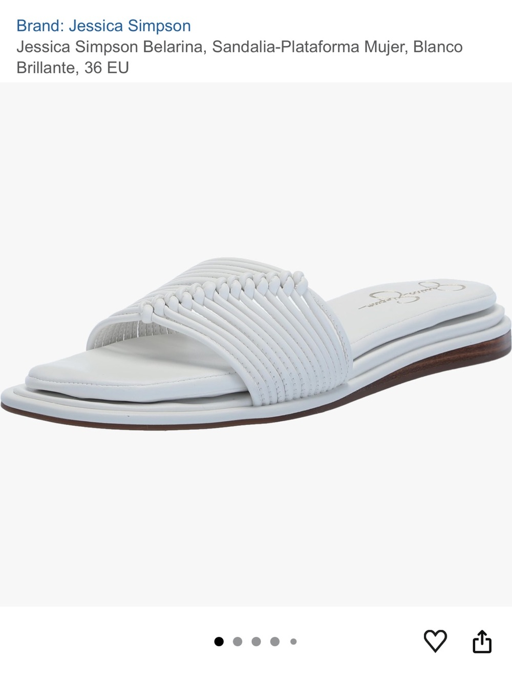 NWT  Jessica Simpson White Belarina Strappy Sandal Size 6.5